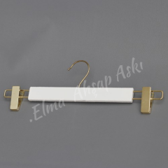 Baeyaz Ahşap Mandallı Pantolon Askısı Etek Askısı Gold Mandal Gold Kancalı