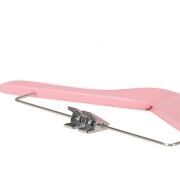 Pembe Ahşap Bebek Elbise Mandallı Pantolon Askısı