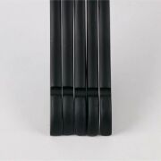 Siyah Ahşap Elbise Askısı Bluz Askısı Gümüş Lama Kancalı