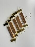 NATUREL Ahşap Bebek ve Çocuk Mandallı Pantolon Askısı ve Etek Askısı Gold Kanca